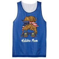 Idaho Mom Retro Patriotic American Flag Mothers Day Meaningful Gift Mesh Reversible Basketball Jersey Tank