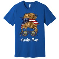 Idaho Mom Retro Patriotic American Flag Mothers Day Meaningful Gift Premium T-Shirt