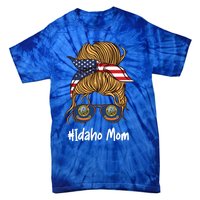 Idaho Mom Retro Patriotic American Flag Mothers Day Meaningful Gift Tie-Dye T-Shirt