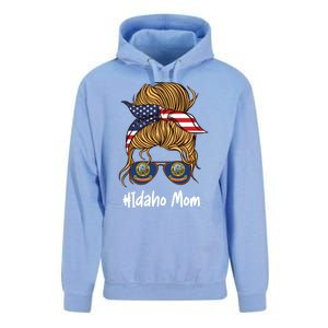 Idaho Mom Retro Patriotic American Flag Mothers Day Meaningful Gift Unisex Surf Hoodie