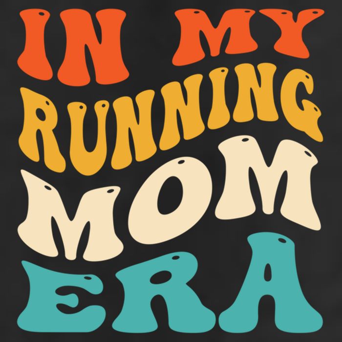 In My Running Mom Era Funny Runner Mom Retro Groovy Cute Gift 7 Panel Mesh Trucker Snapback Hat