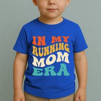 In My Running Mom Era Funny Runner Mom Retro Groovy Cute Gift Toddler T-Shirt