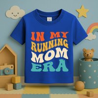 In My Running Mom Era Funny Runner Mom Retro Groovy Cute Gift Toddler T-Shirt