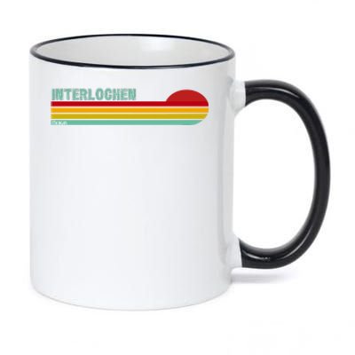 Interlochen Michigan Retro 11oz Black Color Changing Mug