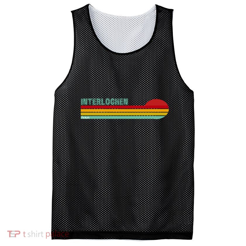 Interlochen Michigan Retro Mesh Reversible Basketball Jersey Tank