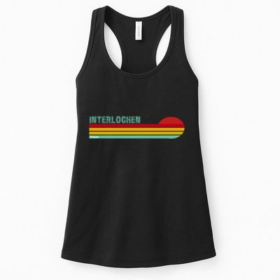 Interlochen Michigan Retro Womens Tank Top