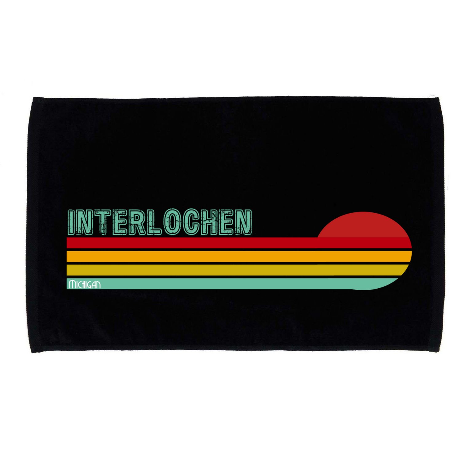 Interlochen Michigan Retro Microfiber Hand Towel