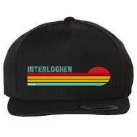 Interlochen Michigan Retro Wool Snapback Cap