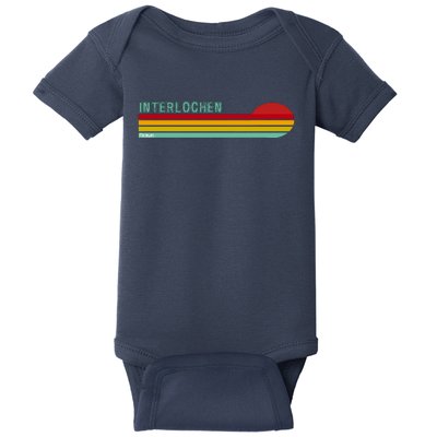 Interlochen Michigan Retro Baby Bodysuit