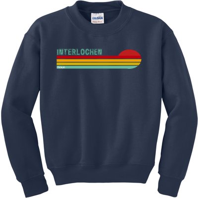 Interlochen Michigan Retro Kids Sweatshirt