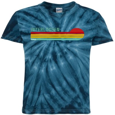 Interlochen Michigan Retro Kids Tie-Dye T-Shirt