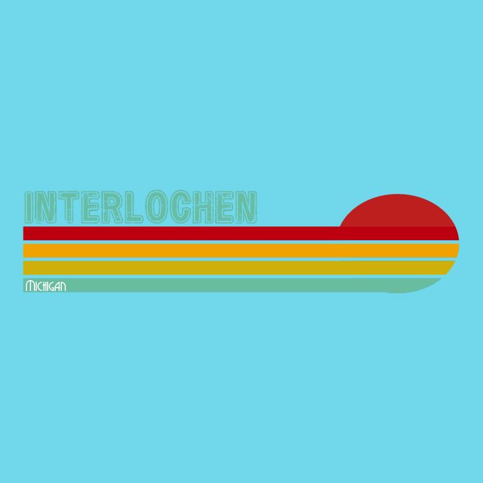 Interlochen Michigan Retro Magnet