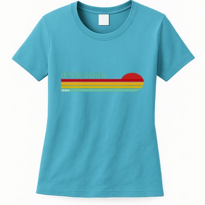 Interlochen Michigan Retro Womens T-Shirt