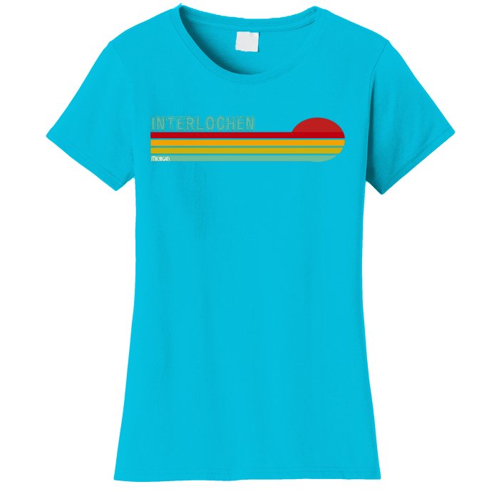 Interlochen Michigan Retro Women's T-Shirt