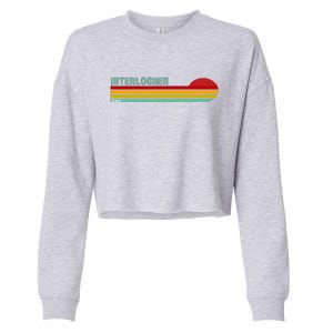 Interlochen Michigan Retro Cropped Pullover Crew