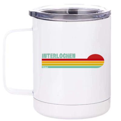 Interlochen Michigan Retro 12 oz Stainless Steel Tumbler Cup