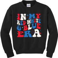 In My Red White And Blue Era Retro 4th Of July Kids Sweatshirt