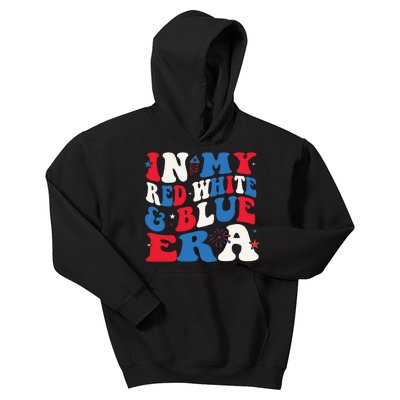 In My Red White And Blue Era Retro 4th Of July Kids Hoodie