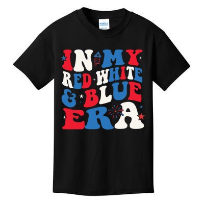 In My Red White And Blue Era Retro 4th Of July Kids T-Shirt