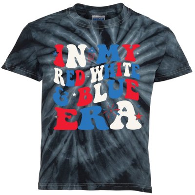 In My Red White And Blue Era Retro 4th Of July Kids Tie-Dye T-Shirt