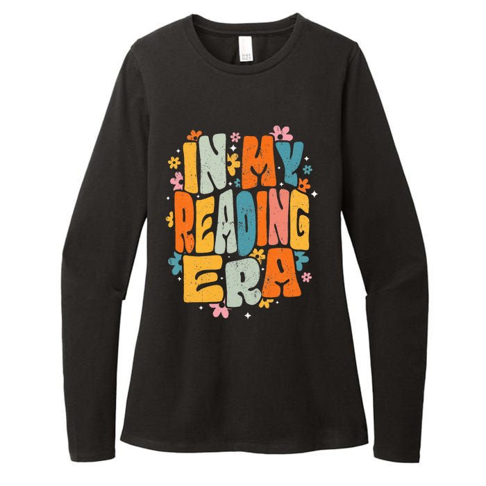 In My Reading Era Groovy Reader Librarian Teacher Book Lover Womens CVC Long Sleeve Shirt