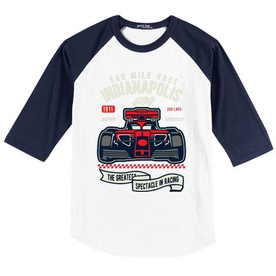 Indianapolis Mile Race Baseball Sleeve Shirt