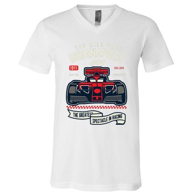 Indianapolis Mile Race V-Neck T-Shirt