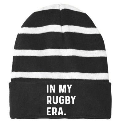 In My Rugby Era Striped Beanie with Solid Band