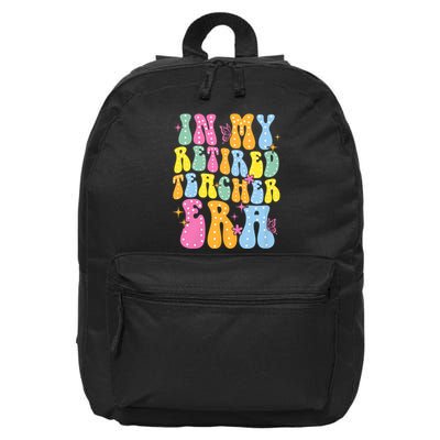 In My Retired Teacher Era Class Of 2025 Funny Retirement 16 in Basic Backpack