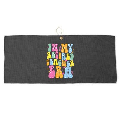 In My Retired Teacher Era Class Of 2025 Funny Retirement Large Microfiber Waffle Golf Towel