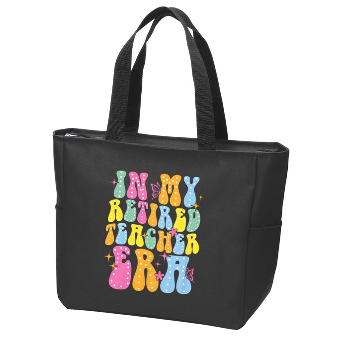 In My Retired Teacher Era Class Of 2025 Funny Retirement Zip Tote Bag