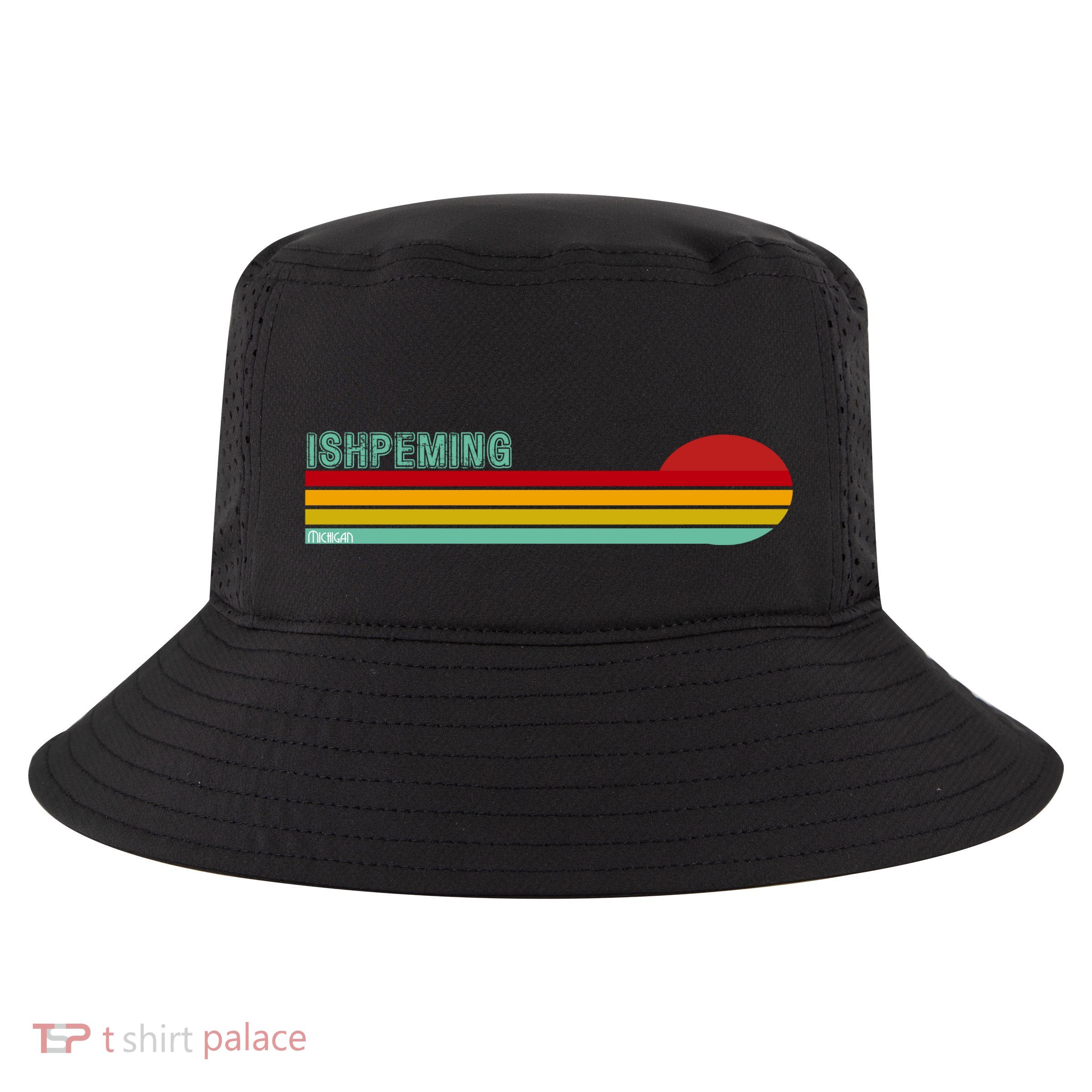 Ishpeming Michigan Retro Cool Comfort Performance Bucket Hat
