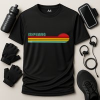 Ishpeming Michigan Retro Cooling Performance Crew T-Shirt