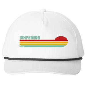 Ishpeming Michigan Retro Snapback Five-Panel Rope Hat