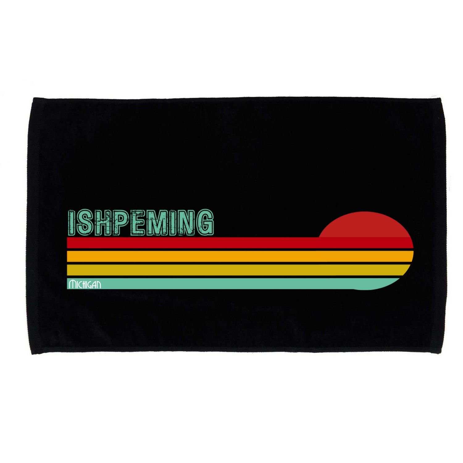 Ishpeming Michigan Retro Microfiber Hand Towel