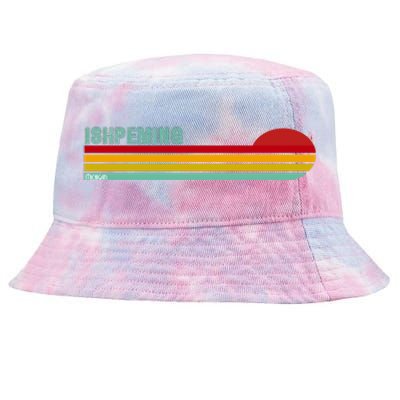 Ishpeming Michigan Retro Tie-Dyed Bucket Hat