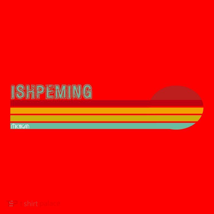 Ishpeming Michigan Retro Button