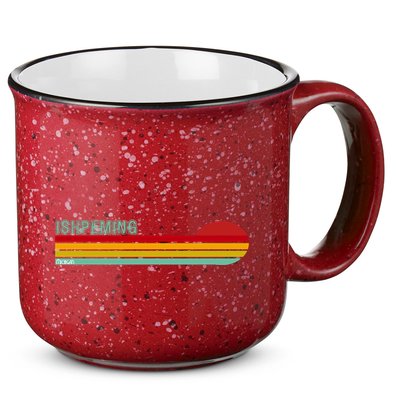 Ishpeming Michigan Retro 15oz Campfire Ceramic Mug