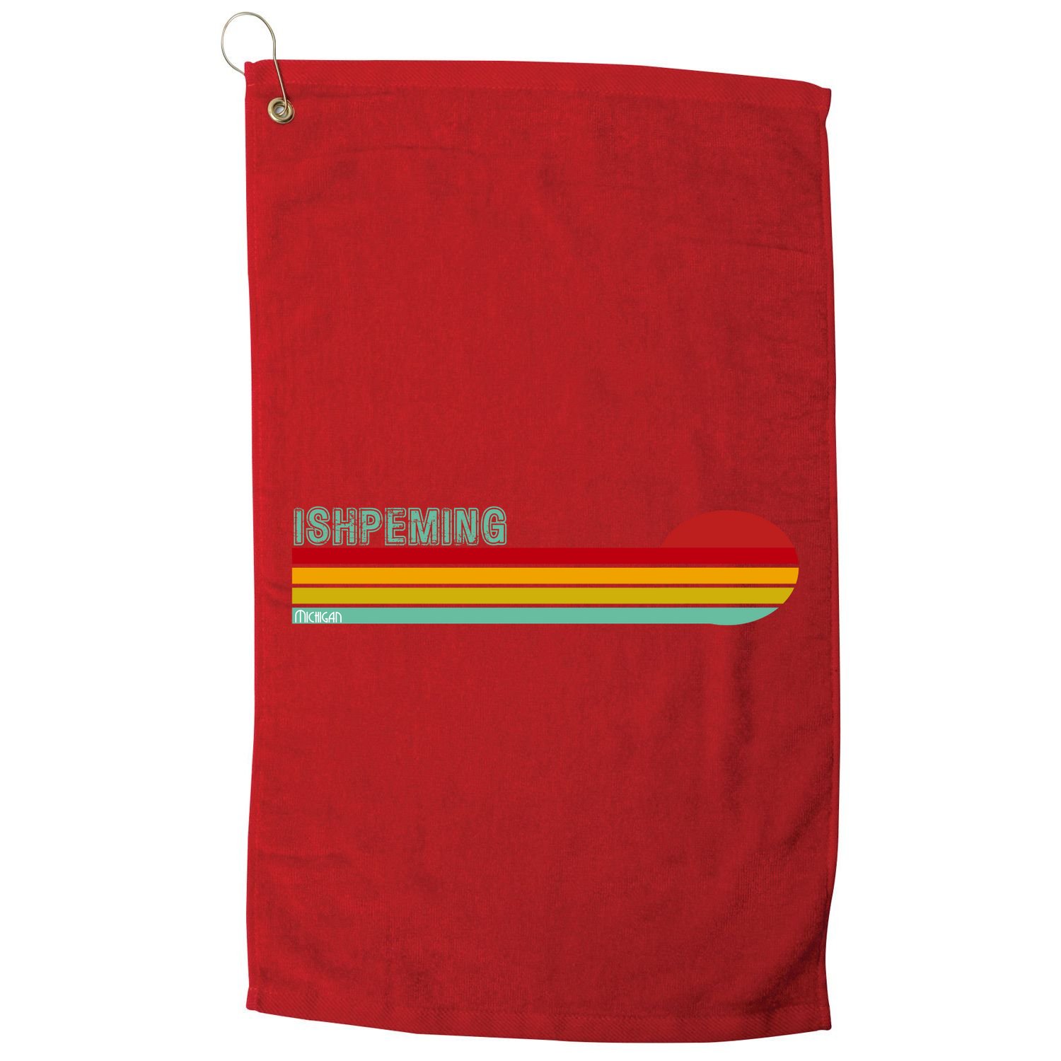 Ishpeming Michigan Retro Golf Towel