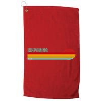 Ishpeming Michigan Retro Golf Towel