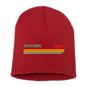 Ishpeming Michigan Retro Short Acrylic Beanie