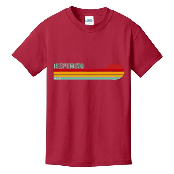 Ishpeming Michigan Retro Kids T-Shirt