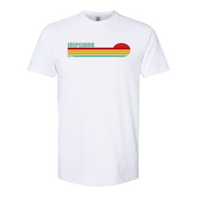 Ishpeming Michigan Retro Softstyle® CVC T-Shirt