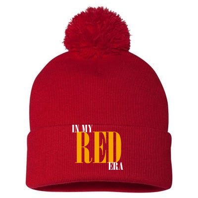 In My Red Era Pom Pom 12in Knit Beanie