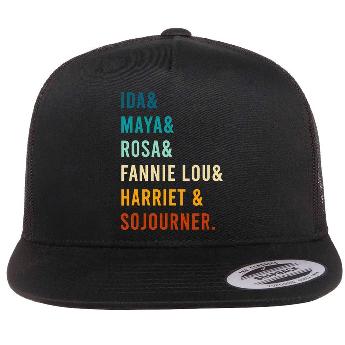 Ida Maya Rosa Fannie Lou Harriet Sojourner Apparel Flatbill Hat
