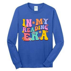 In My Reading Era Book Funny Book Reader Retro Groovy Gift Tall Long Sleeve T-Shirt