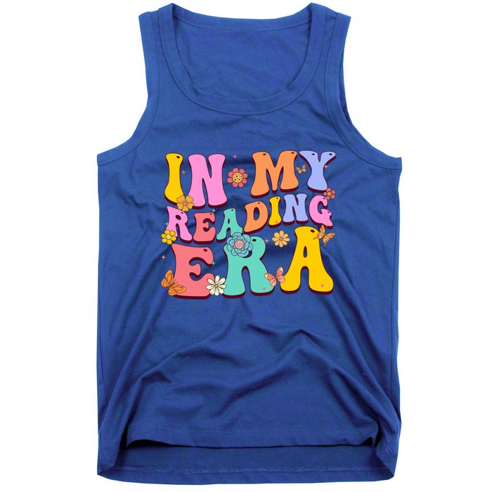 In My Reading Era Book Funny Book Reader Retro Groovy Gift Tank Top