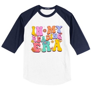 In My Reading Era Book Funny Book Reader Retro Groovy Gift Baseball Sleeve Shirt