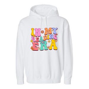 In My Reading Era Book Funny Book Reader Retro Groovy Gift Garment-Dyed Fleece Hoodie