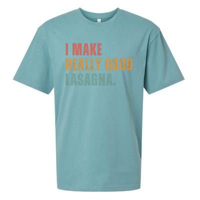 I Make Really Good Lasagna Food Love Funny Lover Sueded Cloud Jersey T-Shirt